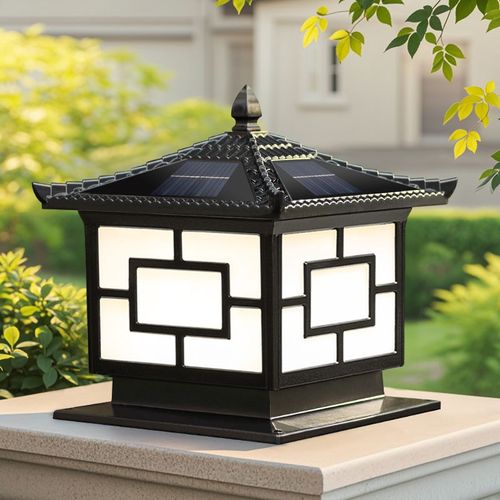 太阳能柱头灯接电家用q室外庭院别墅花园围墙别墅大门口两侧柱子