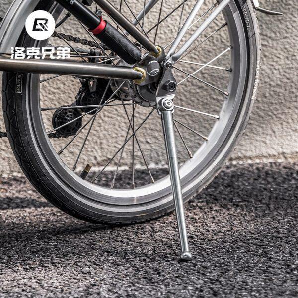 16寸兄弟布边克自行车配件侧小车架铝合金折叠车洛脚撑通用支架停
