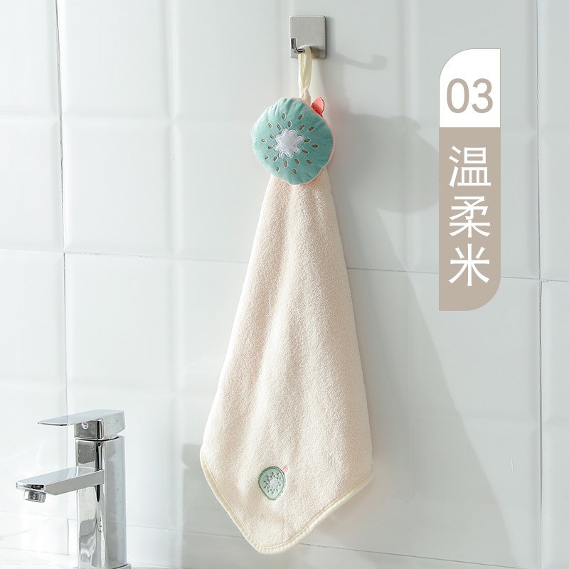 厨房擦毛巾挂式加厚大号超u强吸水不易掉毛可爱卫生间速干擦手神