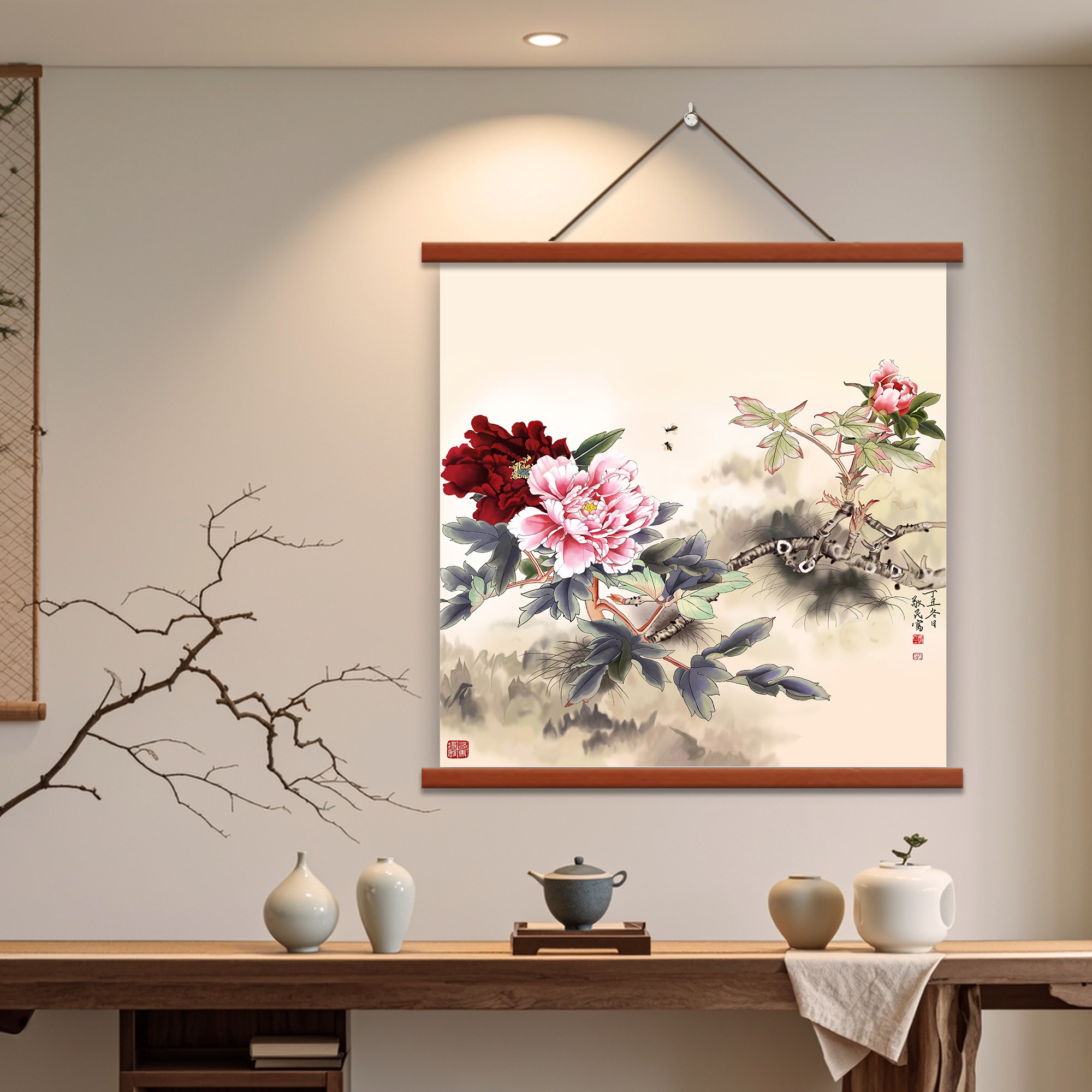 客厅书房装饰画遮丑玄关背景墙