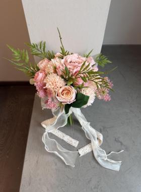 莫奈花园高级手捧花玫瑰花仿真花花束结婚拍照仿生花假花ins风