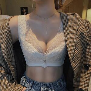 卉岩调整型乳胶内衣女大码无钢圈大胸显小文胸聚拢美背收副乳胸罩