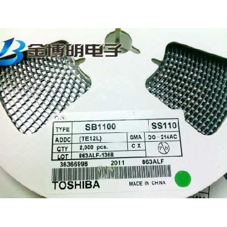 SB1100  SS110 SMA 1A 100V 贴片 SR1100 DO-214AC 肖特基二极管