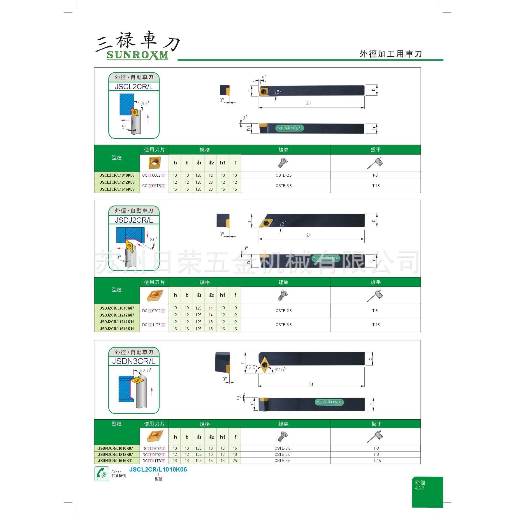 数控车刀外径用车刀JSCL2CR/L1010K06全系列，价格拍前询
