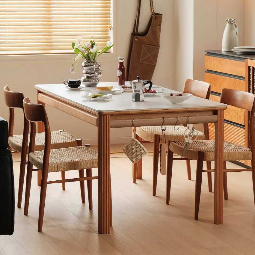 YDD/汀白餐桌/实木岩板饭桌樱桃木家具小户型长方形餐桌椅组合,模玩/动漫/周边/娃圈三坑/桌游,模型制作工具/辅料耗材,淘宝优惠券,粉丝福利购,淘宝优惠卷