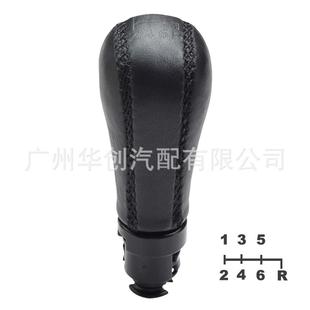 6手动换挡杆缝纫 V70XC70黑色皮革换挡旋钮5 适用于沃尔沃S60 S80