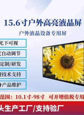 15.6寸户外1000cd高亮工控广告机lcd液晶显示屏1366*768阳光可视