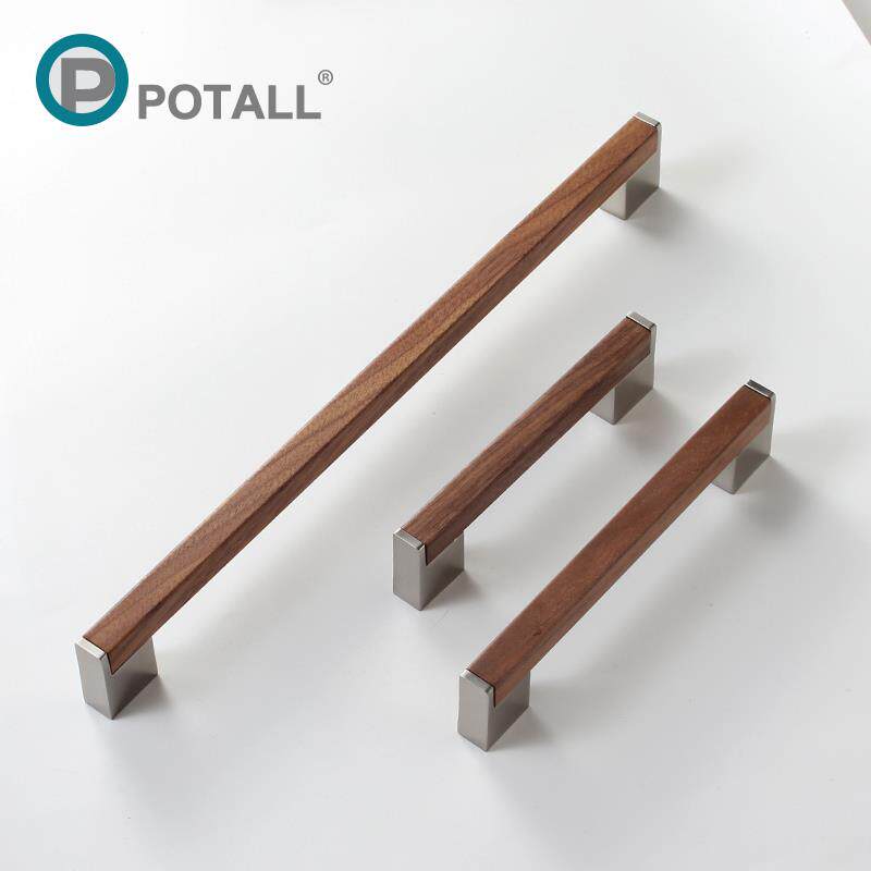 美式黑胡桃木拉手实木拉手衣柜橱柜柜门把手抽屉拉手北欧现代简约