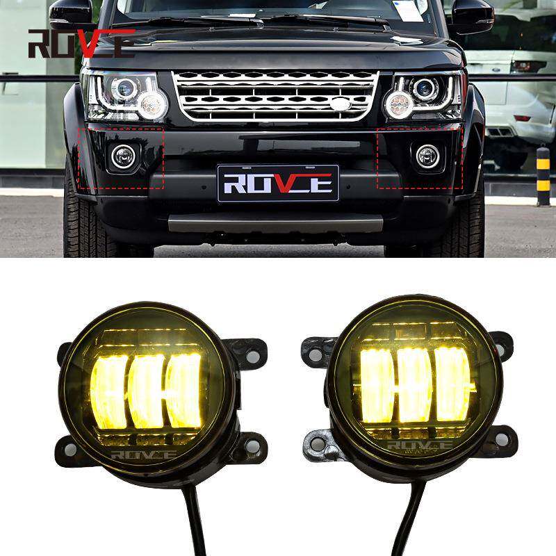 适用于2014-2016路虎发现4 黄金眼雾灯 LED黄光穿透雾灯