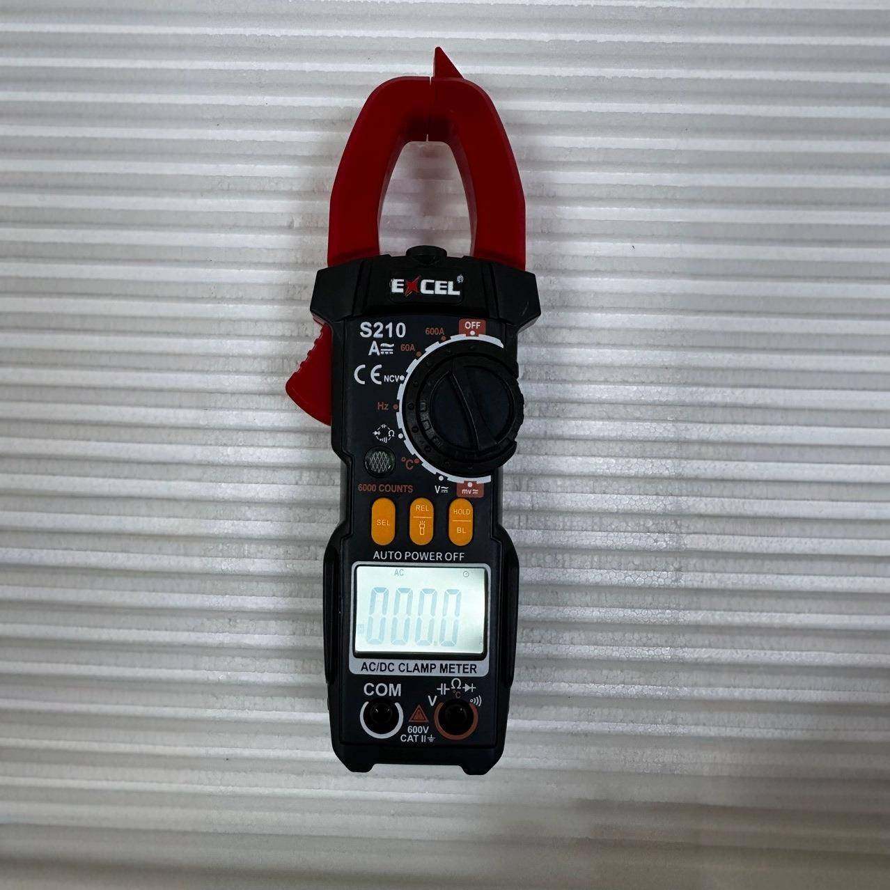 钳形万用表S210数字600A大电流卡表多功能全保护钳型电流