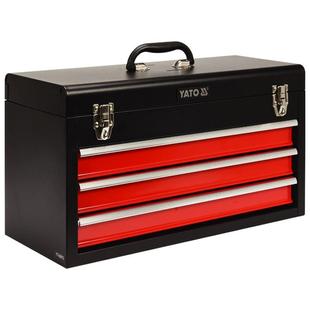 易尔拓 式铁皮手提工具盒多功能维修工具收纳盒3抽屉 YT-08873