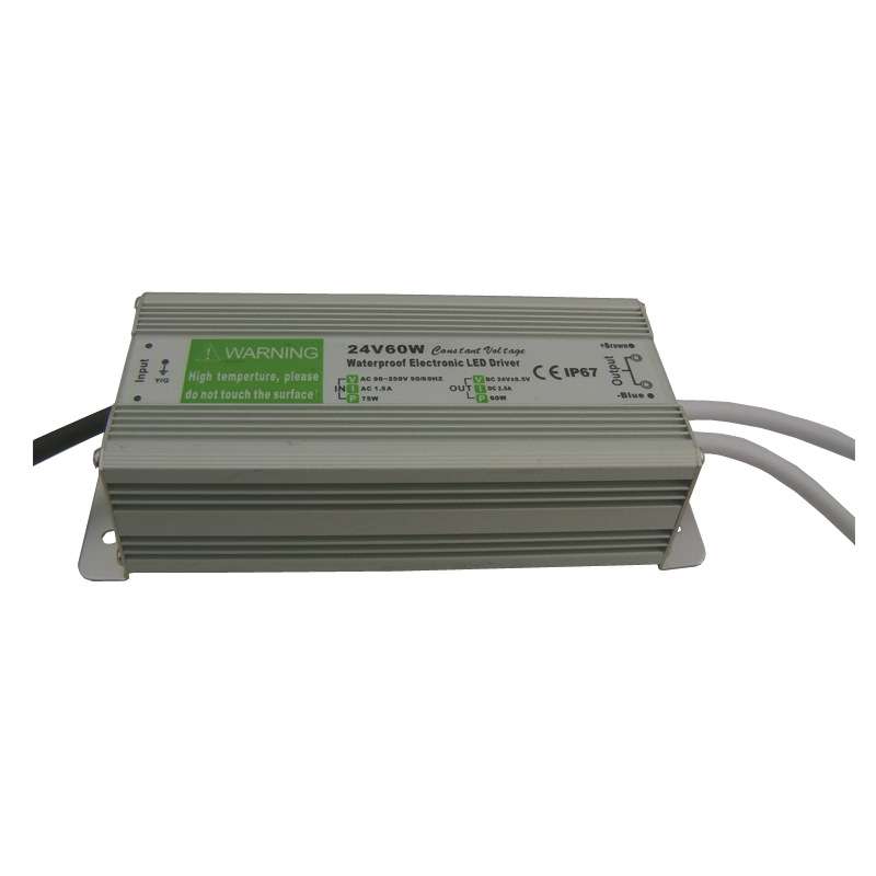 60W防水电源 24V60W恒压LED灯条灯带防水开关电源IP67