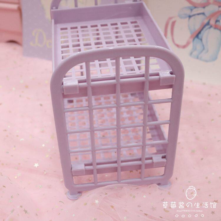少女心桌面收纳架子 娃娃收纳架 软妹置物架浴室化妆品杂物整理架