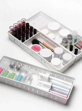 塑料储物格抽取整理盒分隔办公用品收纳盒餐具盒子割格板化妆筷子