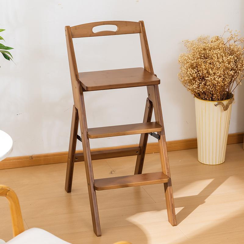 加厚楠竹梯凳家用折叠两用登高凳子椅子多功能室内梯椅梯子
