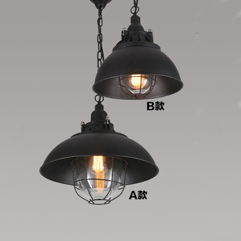 复古铁艺吊灯餐厅酒吧美式乡村怀旧个性铁网咖啡厅防爆工业风灯具