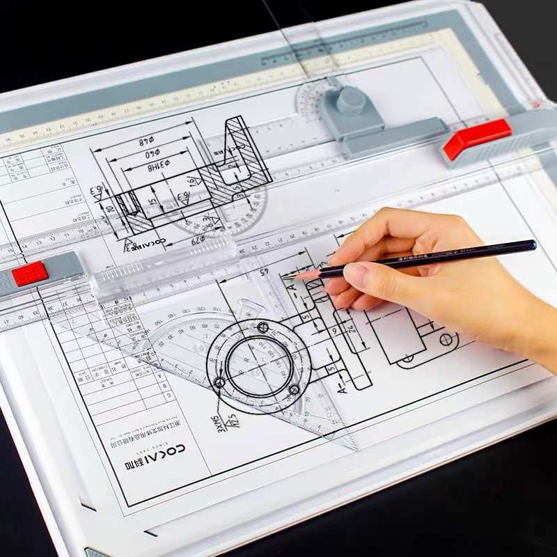科加A3绘图板带刻度建筑机械土木工程学生画图多功能制图工具套装图片