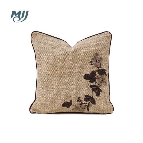 新中式刺绣pp草抱枕套ins轻奢高级感沙发抱枕床头靠垫办公室靠枕