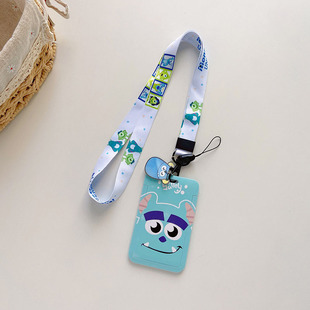 怪兽大学卡套长绳挂o脖学生公交地铁卡保护套可爱八达通悠游卡挂