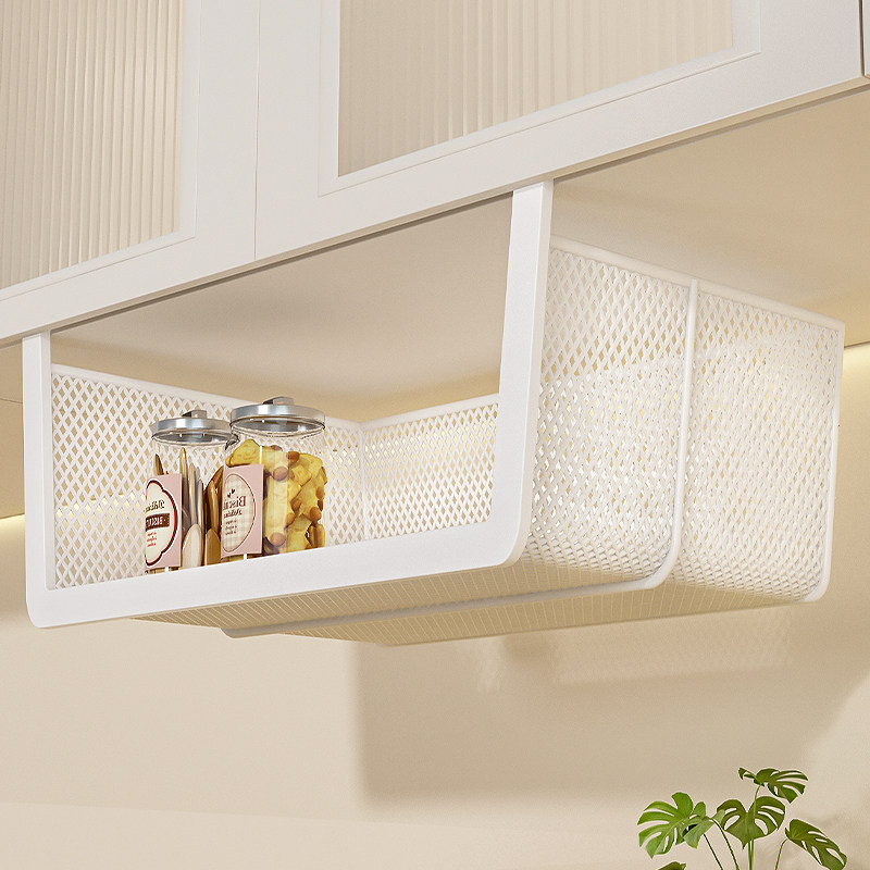 厨房置物架吊柜下挂架橱柜下挂篮悬挂式免打孔收纳架Y空间利用神