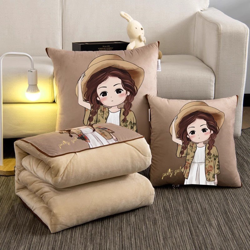 抱枕被子两用毯子二合一办公室午睡折叠枕头M汽车空调车用靠枕车