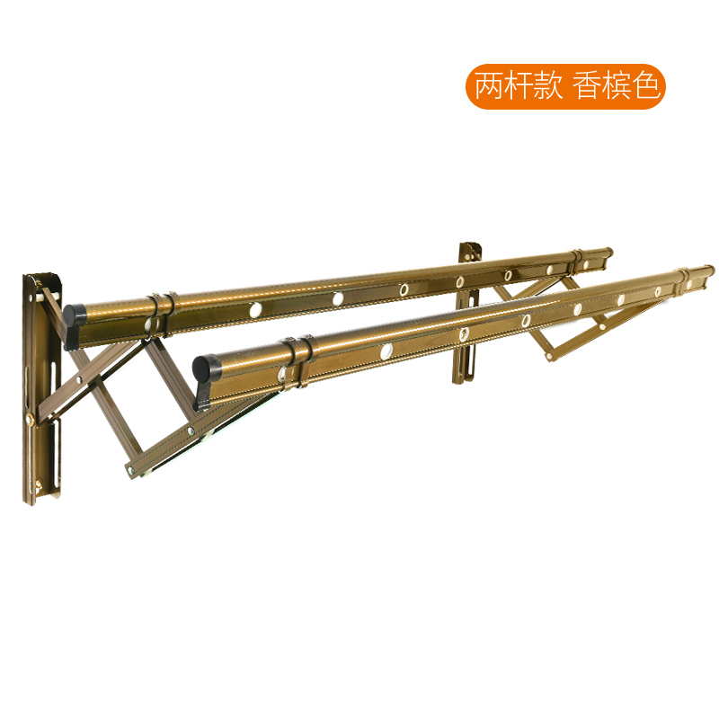 伸缩晾衣架室外墙阳台户外推拉晒衣架铝合金晾衣杆加筋Z加厚凉衣