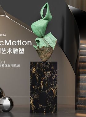 创意艺术雕塑落地摆件酒店楼梯转角处样板M房客厅电视柜旁装饰工