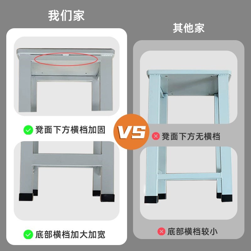 热销工厂c车e间用凳子流水线工作台防静电操作凳铁皮凳实验室软包