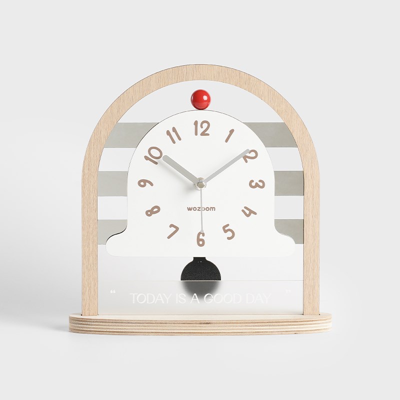 Mandelda客厅玄q关装饰摆件电视柜家居饰品钟表桌面摆放式创意时