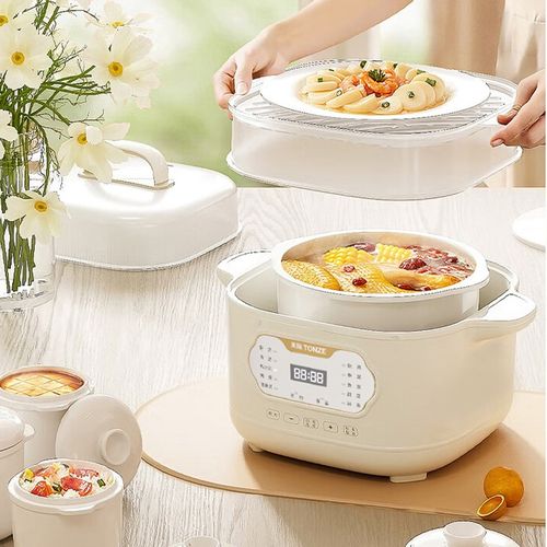 天际电炖炖锅陶瓷燕窝炖盅隔水炖C家用大容量炖汤锅煲汤全自动神