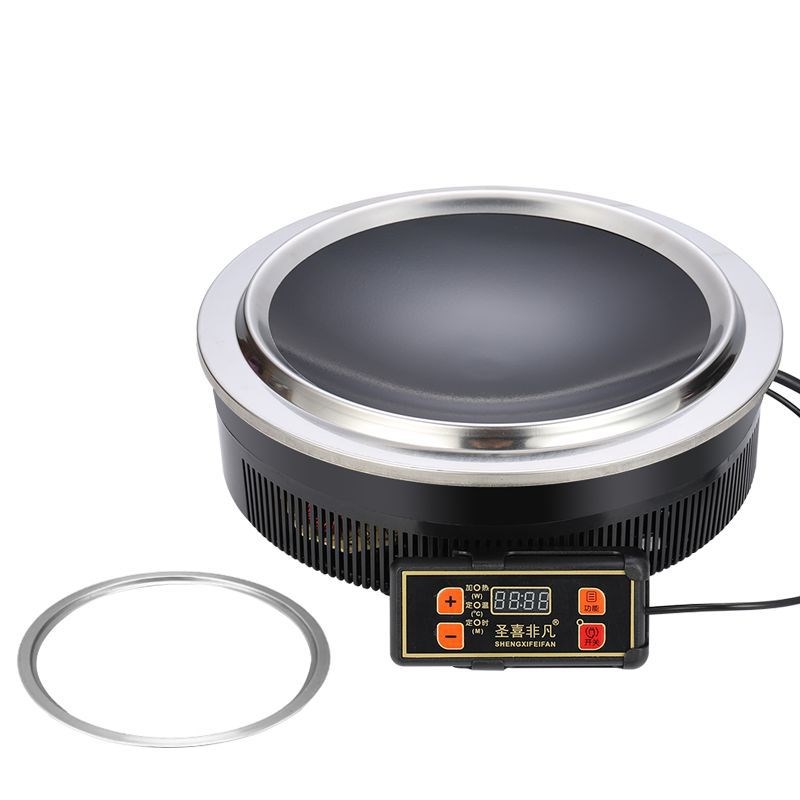 火锅电磁炉凹形嵌入下沉式大功率3000w线控饭店火锅店.专用电池炉
