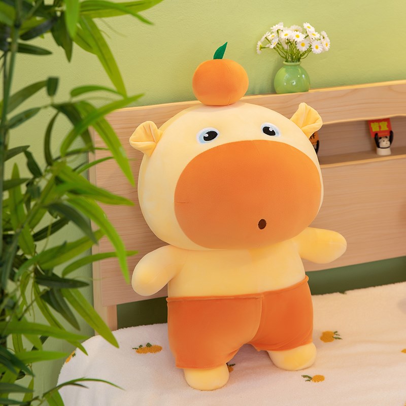 水豚噜噜玩偶毛绒公仔大号卡通表情包抱枕布娃娃摆U件男女生日礼