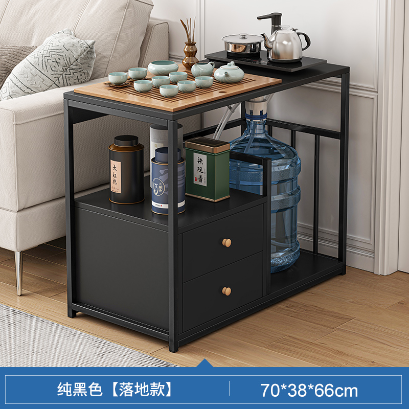 家用小茶台桌子沙l发边几侧边柜茶水柜现代简约简易移动小茶几茶