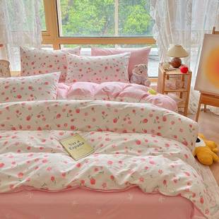 【折扣价】儿童卡通四件套纯棉全棉100被套床单135床笠三件套床上