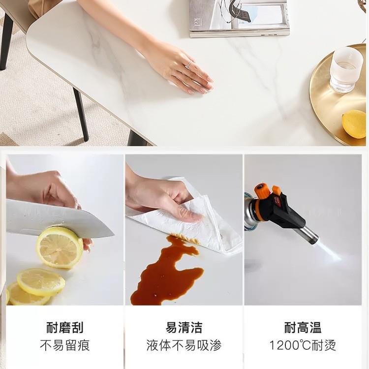 【折扣价】岩板餐桌小户型家用现代简约轻奢饭桌子客厅长方形餐厅