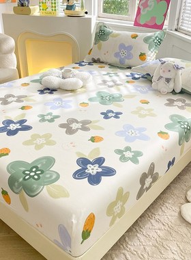 小清新碎花纯全棉床i笠1.35m榻榻米床罩床包1.5x1.8x1.9x2x2.2定