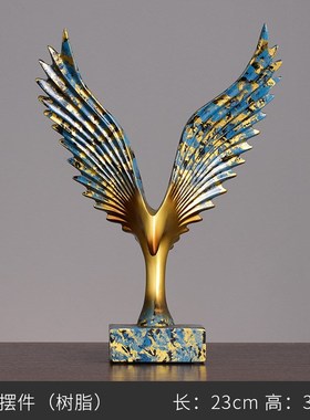 现代艺术摆件八方来财家居客厅酒柜电视J柜办公室轻奢高档装饰金