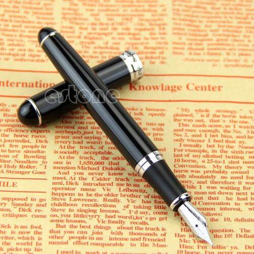 New Black Jinhao X750 Deluxe Medium Nib 18kgp Fountain Pen Q