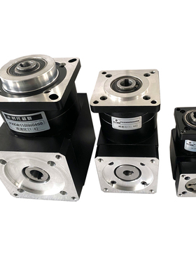 直角行星减速机孔输出可配57608086110L130步进伺服电机减速器箱