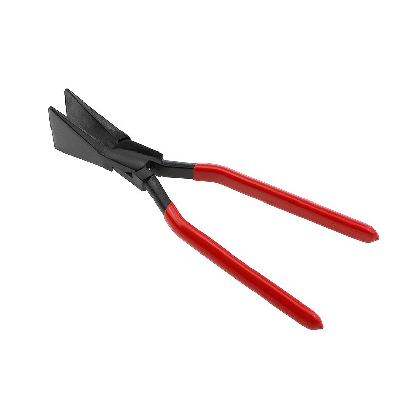 多规格硬钢袋装五金折边钣金钳 防生锈锻M造锻压红色手柄平口钳子