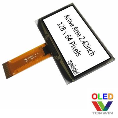 2.42寸白光大尺寸oled液晶显示屏ug-2864aswpg01接插2.4英寸厂家