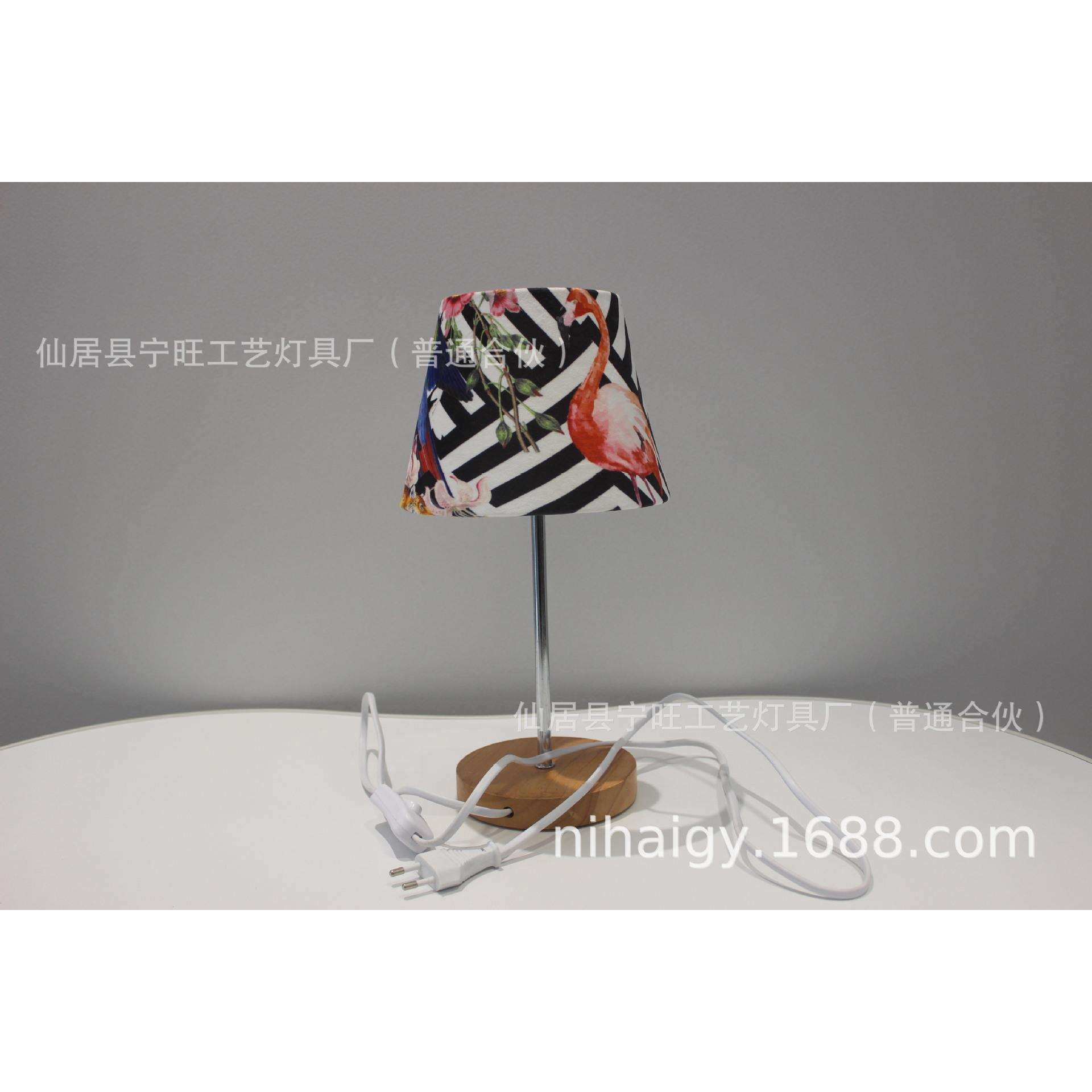 橡胶木小台灯床头台灯E27台灯