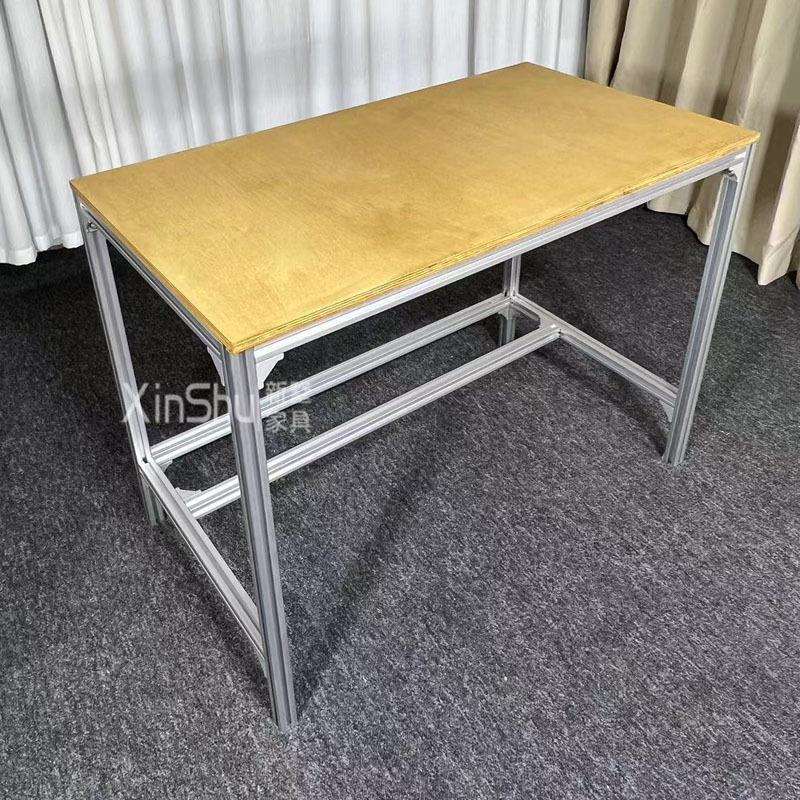 中古书房实木北欧复古学习桌家用小电脑桌桌子工业风铝型材办公桌