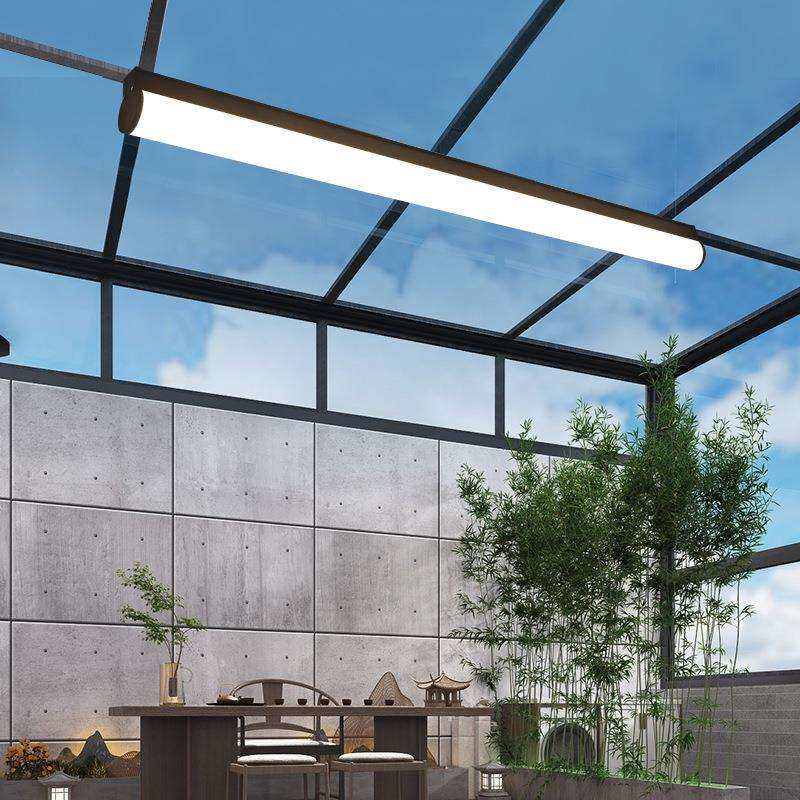 户外吸顶灯防水防虫长条灯露台玻璃阳光房专用照明屋檐室外阳台灯
