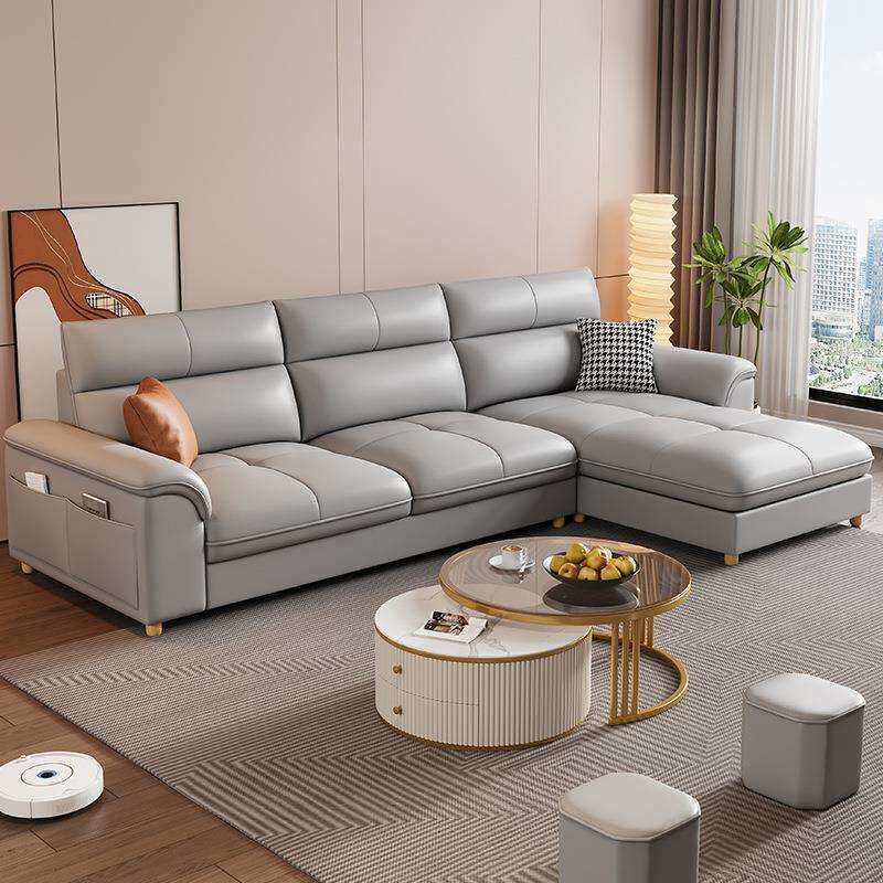 沙发客厅2024新款简约小户型猫抓科技布艺现代轻奢34人位直排家