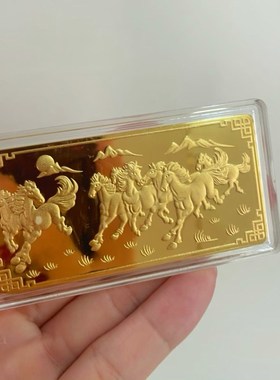 马到成功样品金条铜镀金金砖金店柜台摆设装饰展示道具家居摆件