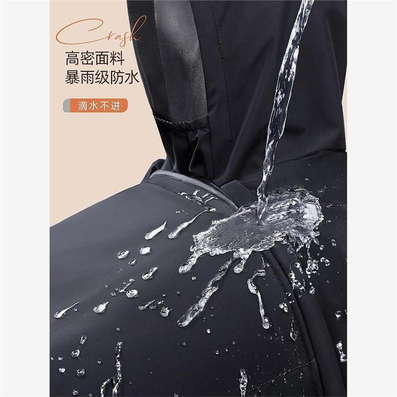电动车挡风被冬季冬天防水电瓶摩托车加绒加厚雨衣一体冬款防雨罩