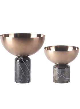 样板间装饰果盘艺术品玄关轻奢花器工艺品博古架餐桌茶几软装摆件