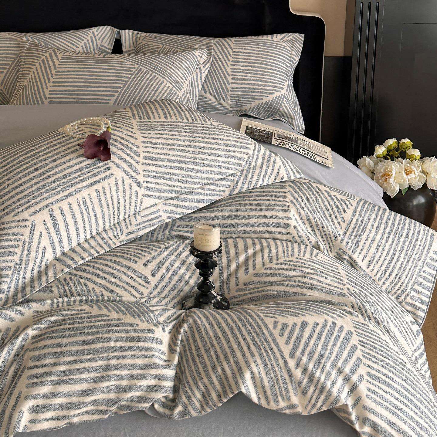 2025新款母婴级A类全棉100棉四件套生态磨毛加厚床单被套秋冬保暖