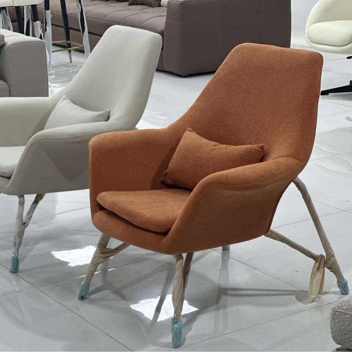 北欧创意现代简约设计师家具会客接待洽谈休闲客厅单人沙发躺椅子